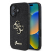 Guess PU Fixed Glitter 4G Metal Logo zadný kryt pre iPhone 16 Plus Black
