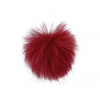 Kožušinový brmbolec s pútkom Ø8 cm bordó sv. 1ks