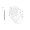 Teddies Dáždnik priehľadný biely svadobný plast/kov 82cm v sáčku