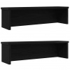 kuchyňské regály stohovatelné 2 ks černé 50x15x16 cm Černý 860484