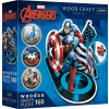 TREFL Wood Craft Origin puzzle Neohrozený Kapitán Amerika 160 dielikov