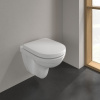 VILLEROY & BOCH O.novo Compact Combi-Pack, závesné WC s DirectFlush + WC sedadlo s poklopom, s QuickRelease a Softclosing, biela alpská, 5688HR01