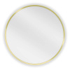 Mexen Loft okrúhle kúpeľňové zrkadlo 35 cm, zlatý rám - 9850-035-035-000-50