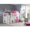 Vipack Biela detská poschodová posteľ z masívu pre dievčatá Pino