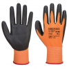 Portwest A120 PU Palm Pracovné rukavice oranžová/čierna 7/S
