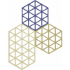 Podložky pod hrnce Triangles béžovo-modré 3 ks