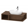 DURAVIT D-Neo závesná skrinka pod umývadlo na dosku, 1 otvorená priehrada vľavo, 1000 x 550 x 260 mm, orech tmavý, DE495902121