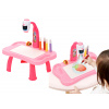 Mini projektor Robot Table 2v1 LEAN Toys ružový s 24 vzormi na kreatívne kreslenie