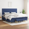 zahrada-XL Boxspring posteľ s matracom modrá 200x200 cm látka 3137347