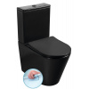 Sapho Sapho, PACO RIMLESS WC kombi, spodný/zadný odpad, čierna, PC1012WRB