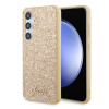 Guess PC/TPU Glitter Flakes Metal Logo Samsung Galaxy S24 Ultra zlaté