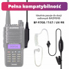 Sluchátko s mikrofónom PTT pre Baofeng 9700+ diskrétne, silikón