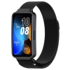 Milánsky kovový remienok na hodinky Huawei Band 10 / 9 / 8 čierny