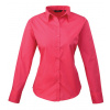 Premier Workwear Dámska košeľa s dlhým rukávom PR300 Hot Pink -ca. Pantone 214c 46 (XXL/18)