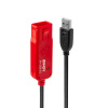 Kábel USB 2.0 A-A M/F 8m, High Speed, predlžovací, čierny, aktívny, PRO, reťazitelný