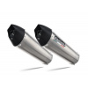 GPR Dvojitá koncovka výfuku Slip - on GPR NEW GRAND PRIX EVO TITANIUM E4.A.69.GPAN.TO Brushed Titanium including removable db killers and link pipes