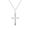 Prívesok z bieleho zlata krížik 2,8 cm