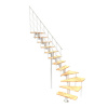 Minka STAIRS Lomené modulové schodisko Comfort Top Turn buk/biela, 312 cm