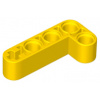 32140 Yellow Technic, Liftarm, Modified Bent Thick L-Shape 2 x 4 (Žluté zvedací rameno Technic, modifikované ohnuté silné rameno tvaru L 2 x 4)