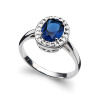 Prsteň s krištáľmi Swarovski Oliver Weber Pure Sapphire 63211 58 mm