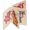 Drevená obrázková knižka Picture Book DP Eichhorn 4 strany s 8 motívmi zvieratiek od 6 mes