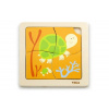 Viga puzzle Želva 4 dílky