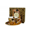 Porcelánový šálka na kávu a čaj s tanierikom DUO ART GALLERY THE KISS BY GUSTAV KLIMT 250 ml