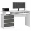 Kancelársky stôl CLP 135 cm biely / sivý