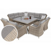 Záhradná sedacia súprava 9 ks GH3465 umelý ratan / látka / sklo