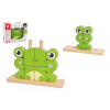 Teddies Skladačka Žaba drevo 17ks v krabici 23x19x6,5cm 18m+