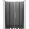 Mexen Velar Duo sprchové dvere posuvné 150 cm, grafit, biele - 871-150-000-42-20