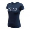 SENSOR MERINO ACTIVE SONGBIRDS dámske tričko deep blue Veľkosť: XL