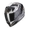 Moto prilba SCORPION EXO-1400 EVO CARBON AIR ARANEA čierno/biela - Veľkosť 2XL