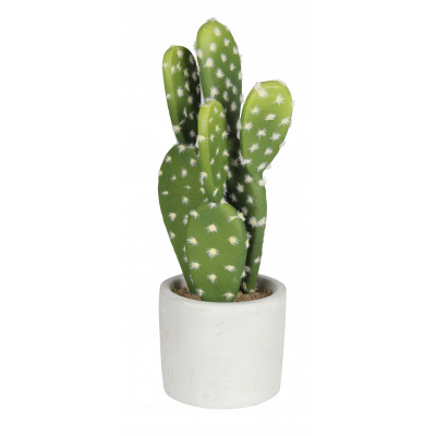 Umelý kaktus 5 v betónovom hrnci 23,5 cm (Umelá kaktusová rastlina 5 24 cm ako skutočná)