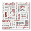 Obrúsky PAW AIRLAID L 40x40cm Italian Food Bordeaux