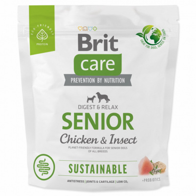 Brit Krmivo Care Dog Sustainable Senior Chicken & Insect 1kg