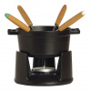 Čokoládové fondue černé - STAUB (Mini fondue set na čokoládu litinové černá - STAUB)