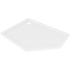 Mexen Flow Slim, ľavostranná päťuholníková sprchová vanička 90 x 80 cm, biela lesklá, 46P108090L