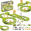 Súprava Pretekárska Dráha Dinosaury Park s Prekážkami Autíčko Figúrky Kocky 168 Dielov