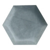 Čalúnený obkladový panel Riwiera - hexagon, svetlo-zelená