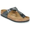 BIRKENSTOCK Žabky Gizeh BF Metallic Black Strieborná