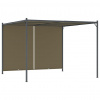 zahrada-XL Záhradná pergola so zaťahovacou strechou 3x3m sivohnedá 180g/m² 312225