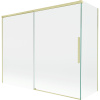 Mexen Rox, 2-krídlová posuvná vaňová zástena 190 + 80 x 150 cm, 8mm číre sklo, zlatý matný profil, 8C9-190-080-55-00