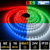 LEDprodukt 5m PROFI LED pásik RGBW 4in1 RGB+studená biela 60LED/m 16W/m 24V IP20