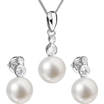 Evolution Group Súprava strieborných šperkov s pravými perlami 29035.1