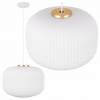 Závesná lampa Ledhoff biela zlatá sklenená 1xE27 200 cm