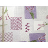 PVC gumený OBRUS 140cm v šírke - Fialový Patchwork Levanduľa