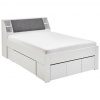Carryhome POSTEĽ S ÚLOŽNÝM PRIESTOROM, 140/200 cm biela - Online Only spálne - 000423011003