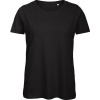 B&C | Inspire T /women, Dámske tričko Medium Fit z bio bavlny, čierna, L