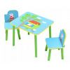 Stolík a stoličky pre deti, 3 kusy Prasiatko Peppa, 50x59x48 cm
